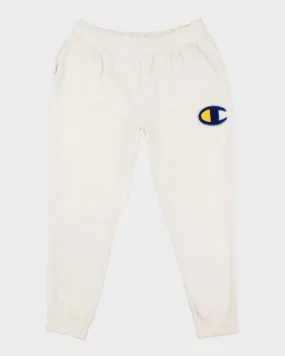 00s Champion Reverse Weave White Tracksuit Bottoms - XXL