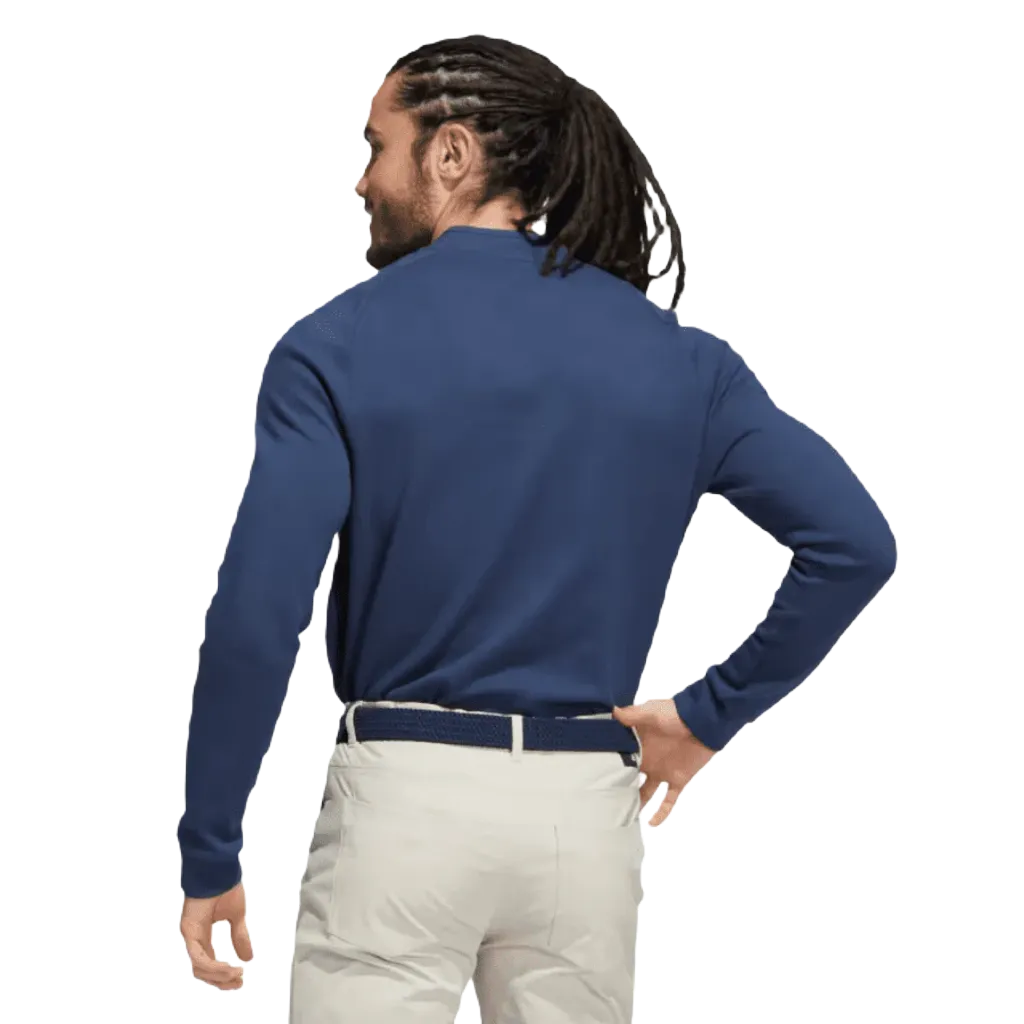 Adidas Go-To Long Sleeve Henley Polo Shirt - Navy