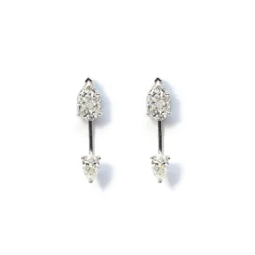 AFJ Diamond Collection -Timeless Diamond Earring Jacket, White Gold