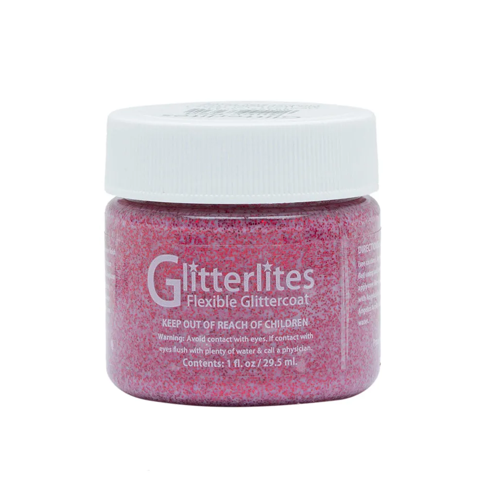 Angelus Glitter Leather Paint - Ruby Red 140