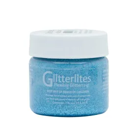 Angelus Glitter Leather Paint - Sky Blue 144