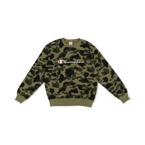 BAPE X CHAMPION 1ST CAMO CREWNECK