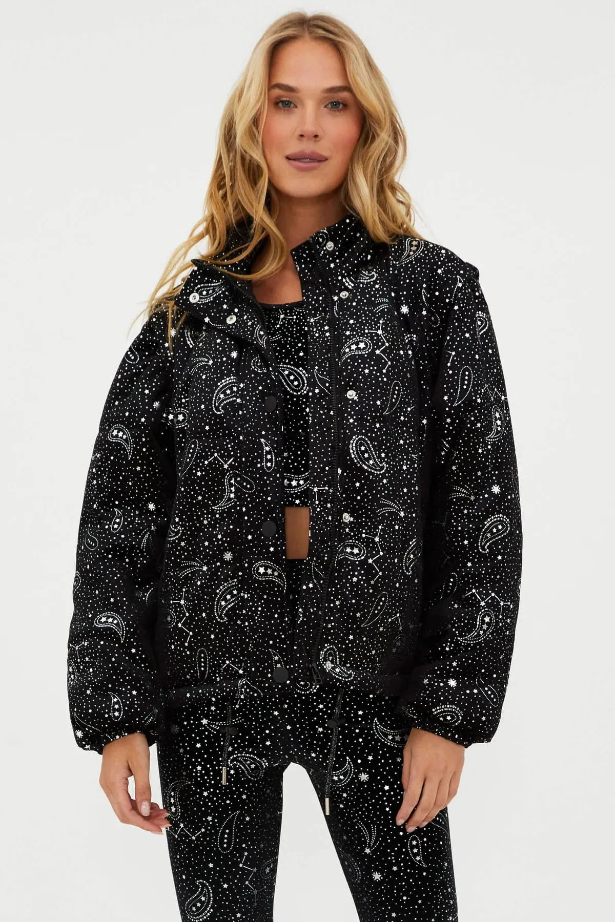 Beach Riot Kris Convertible Shooting Stars Puffer Jacket