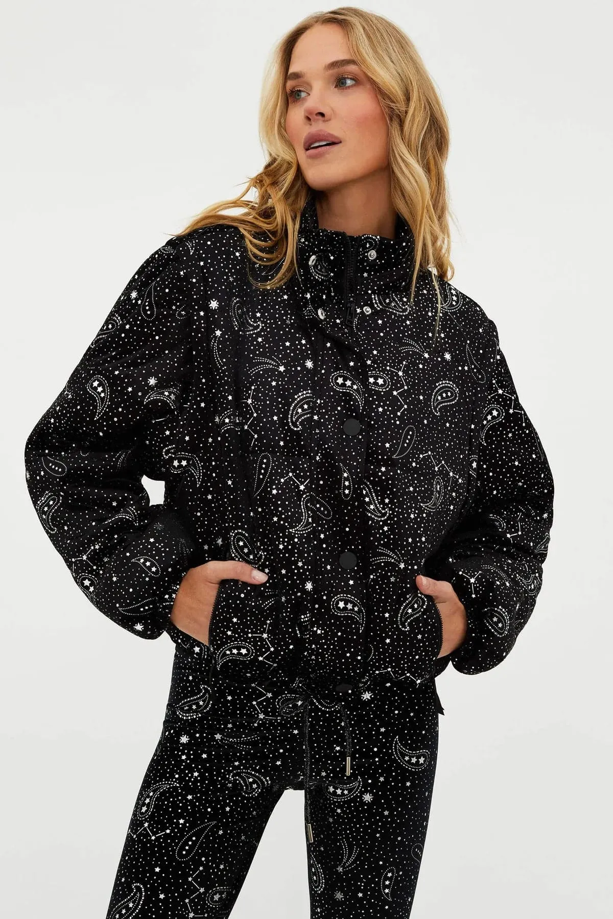 Beach Riot Kris Convertible Shooting Stars Puffer Jacket