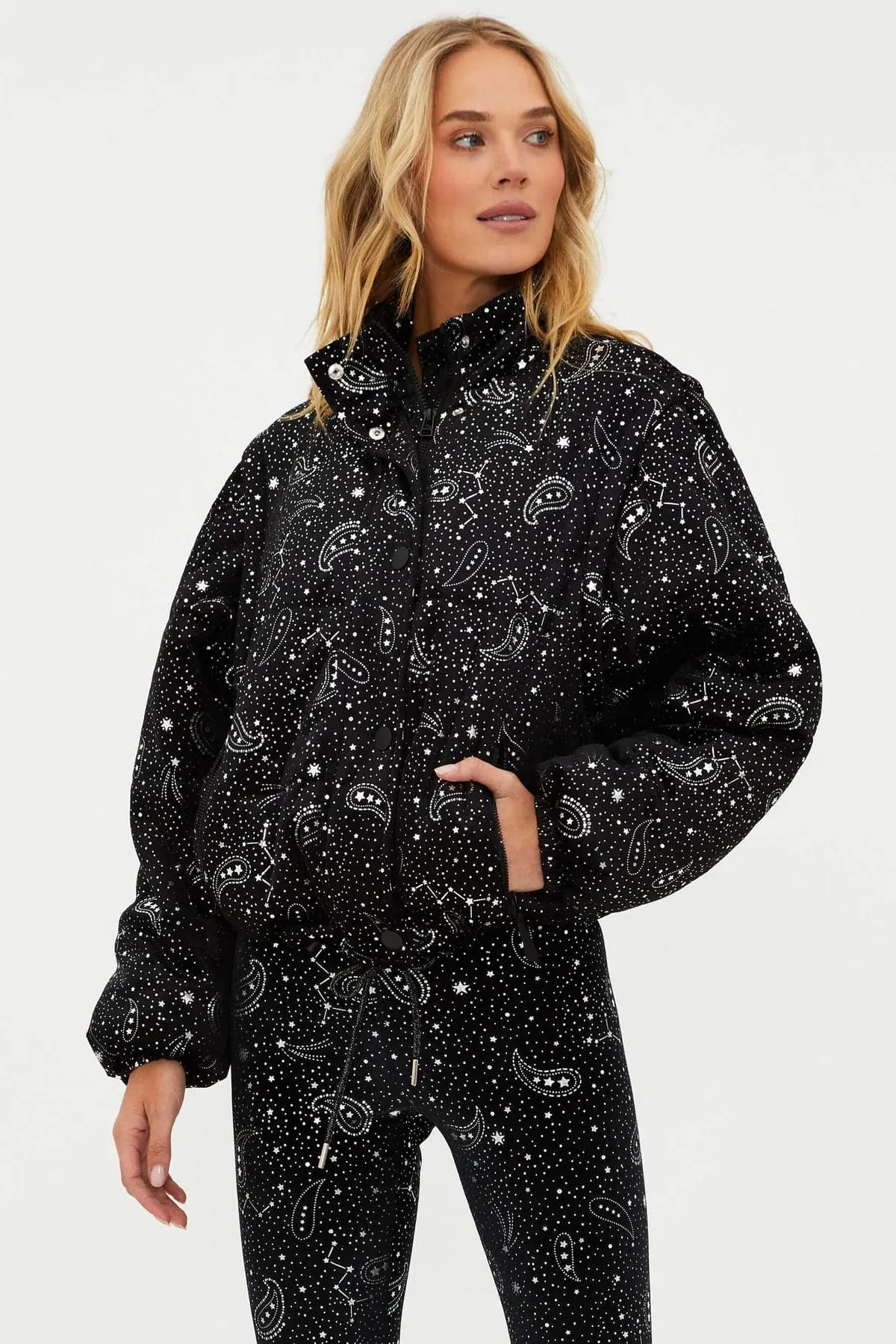 Beach Riot Kris Convertible Shooting Stars Puffer Jacket