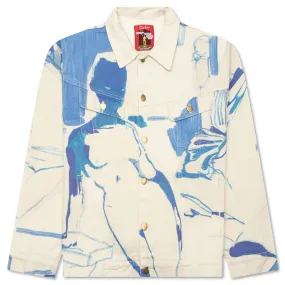 Bedroom Painting Denim Jacket - Cream