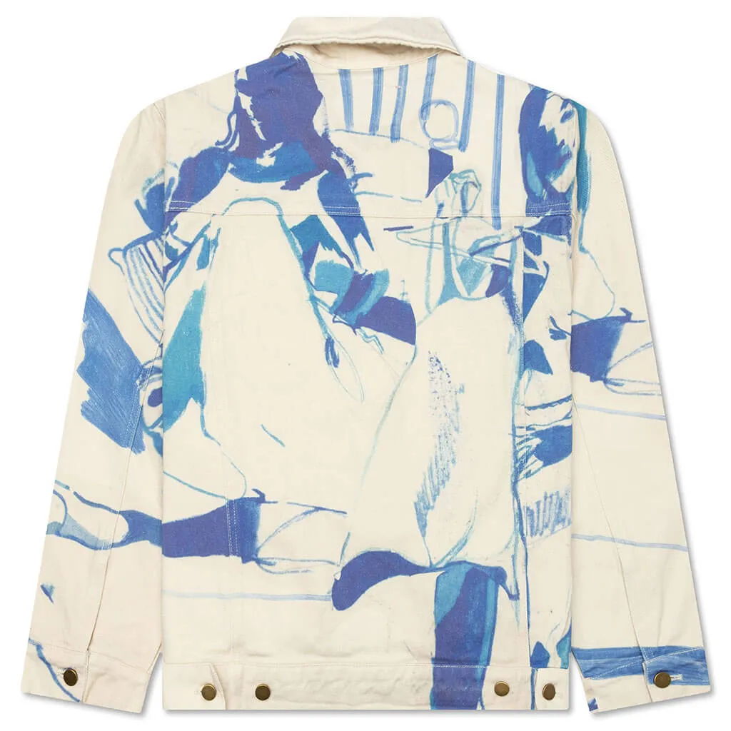 Bedroom Painting Denim Jacket - Cream