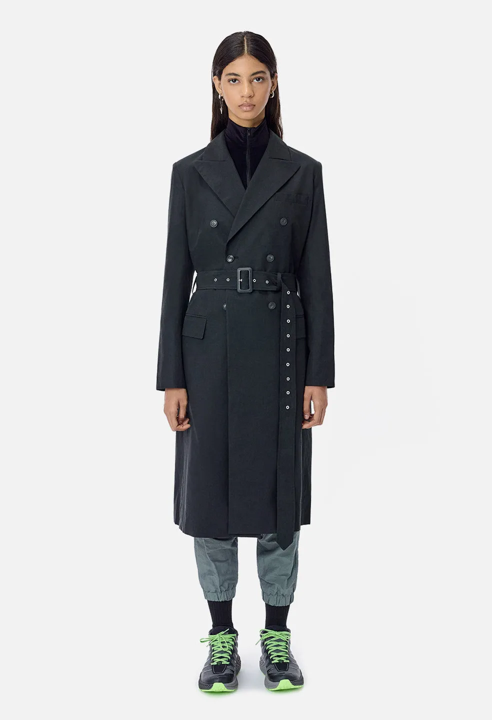 Belted Trench Coat / Black