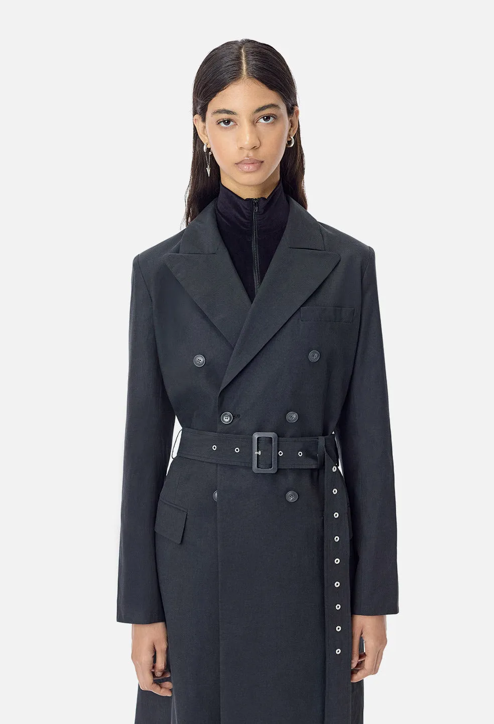 Belted Trench Coat / Black