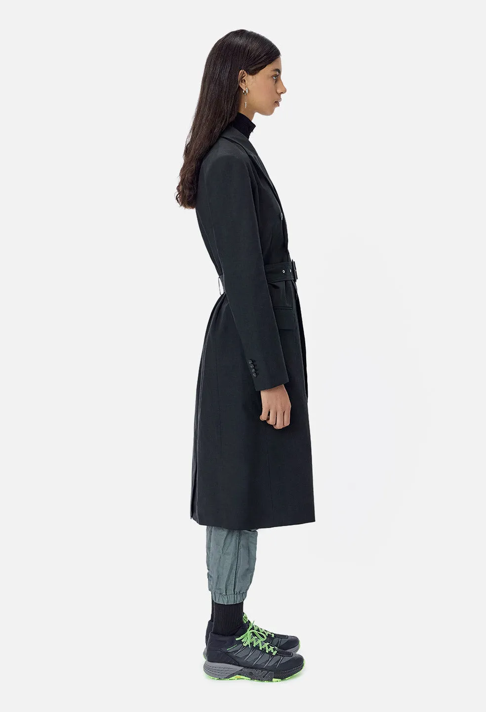 Belted Trench Coat / Black