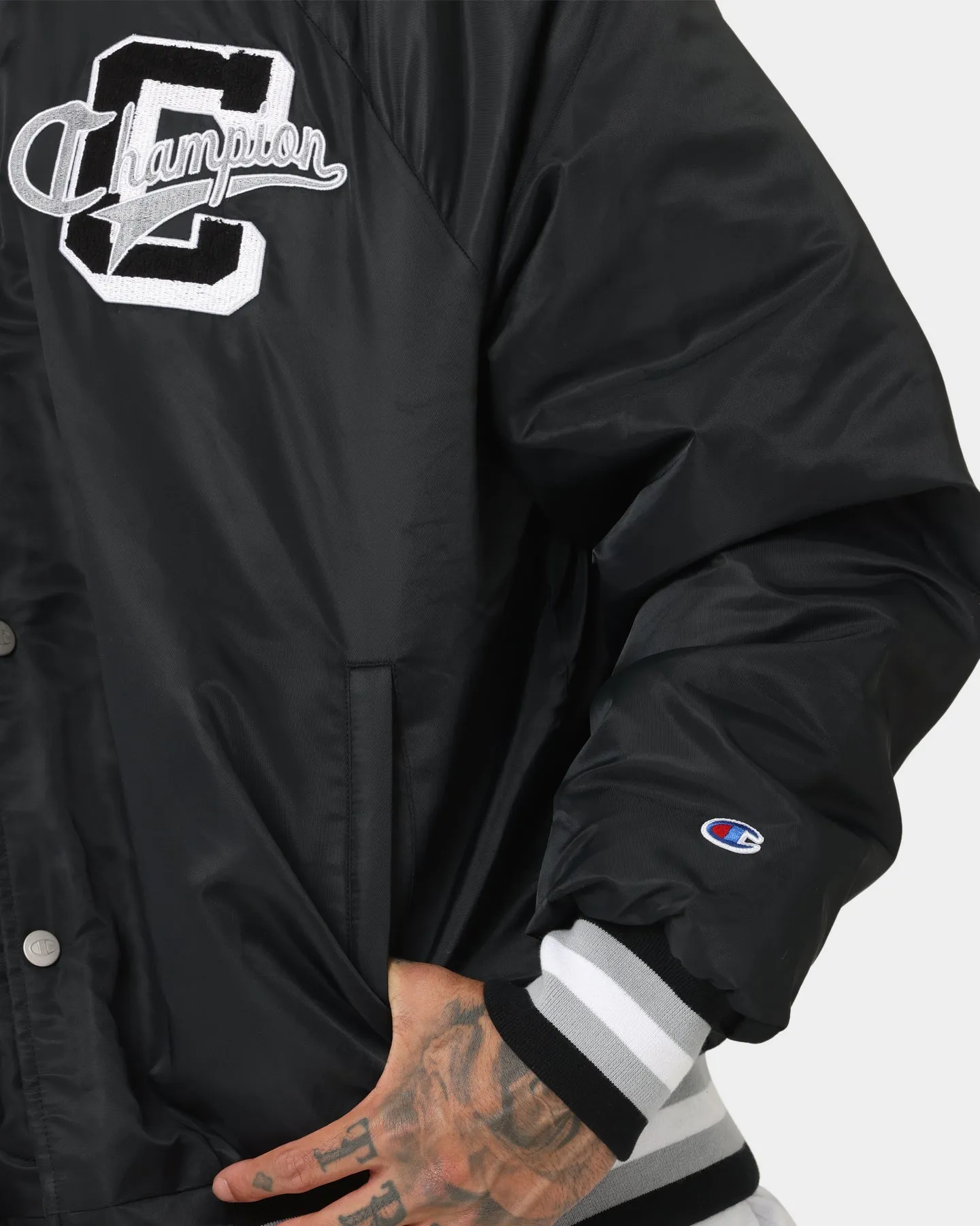 Champion LFS Letterman Jacket Black