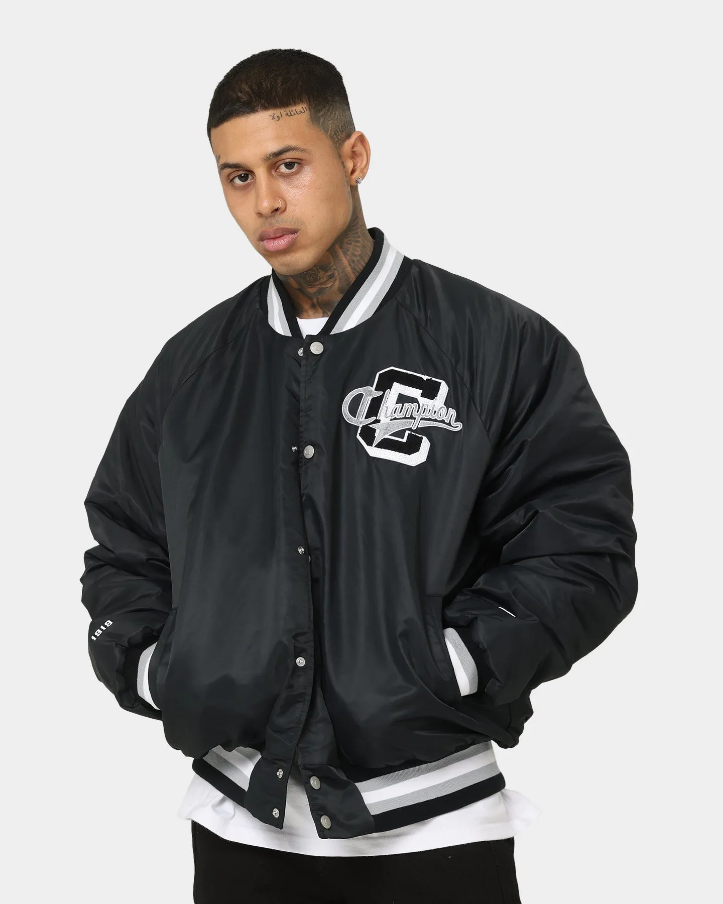 Champion LFS Letterman Jacket Black