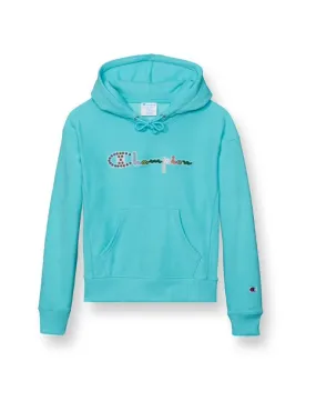 Champion Reverse Weave Hoodie Aqua Light