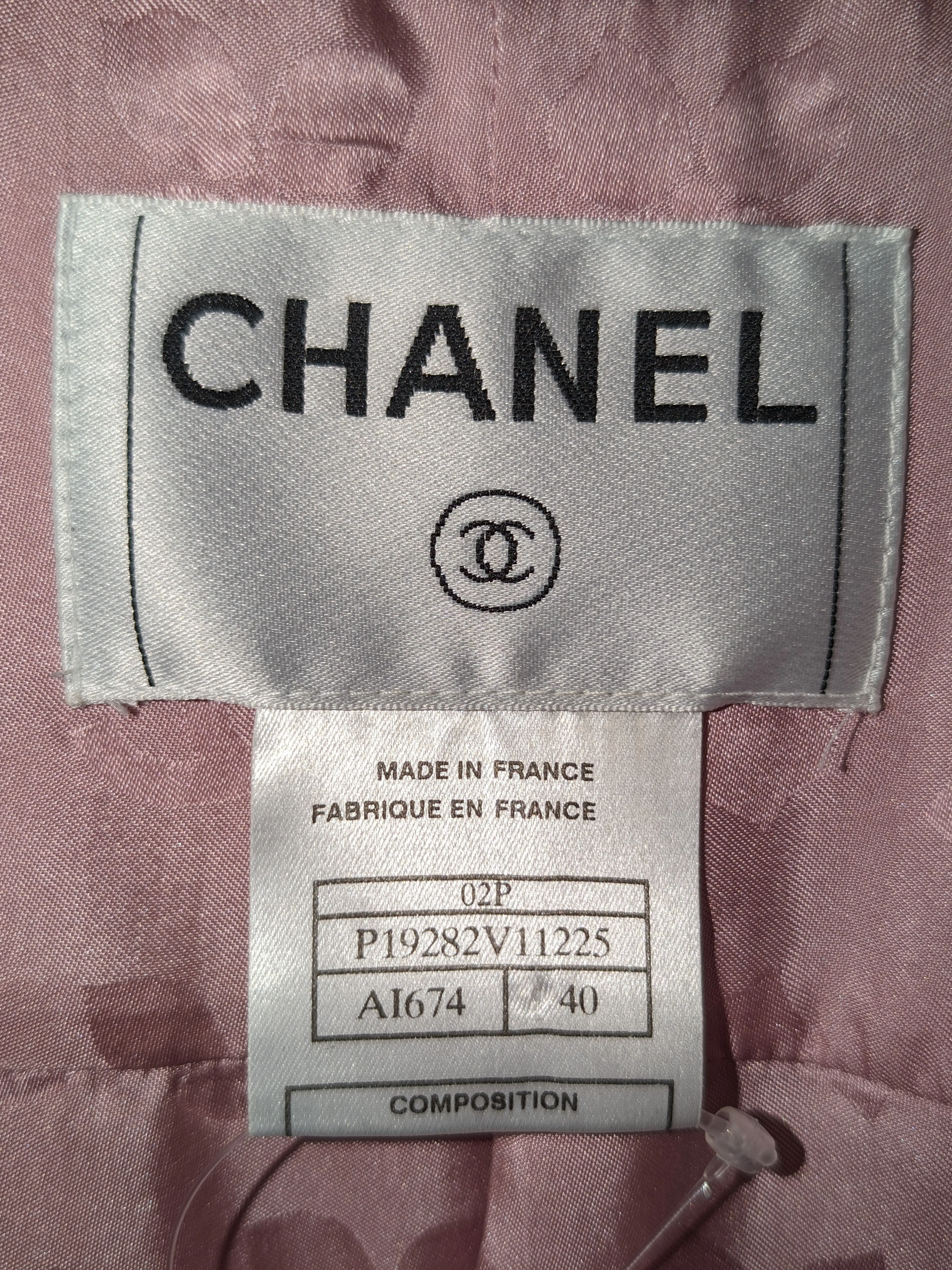 Chanel Vintage 2002 Spring Quartz Pink Cotton Blazer Jacket - FR40 / 8