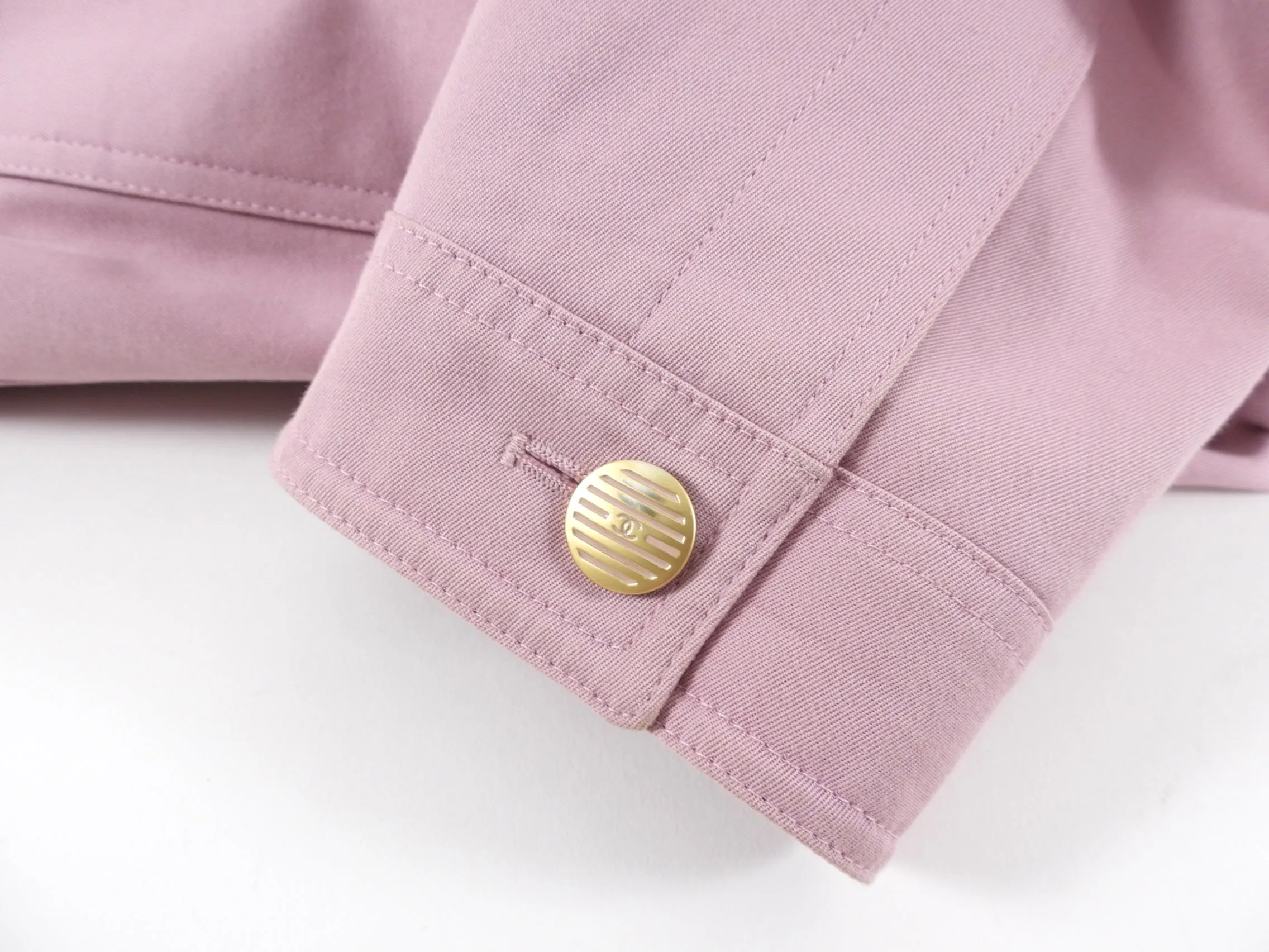 Chanel Vintage 2002 Spring Quartz Pink Cotton Blazer Jacket - FR40 / 8