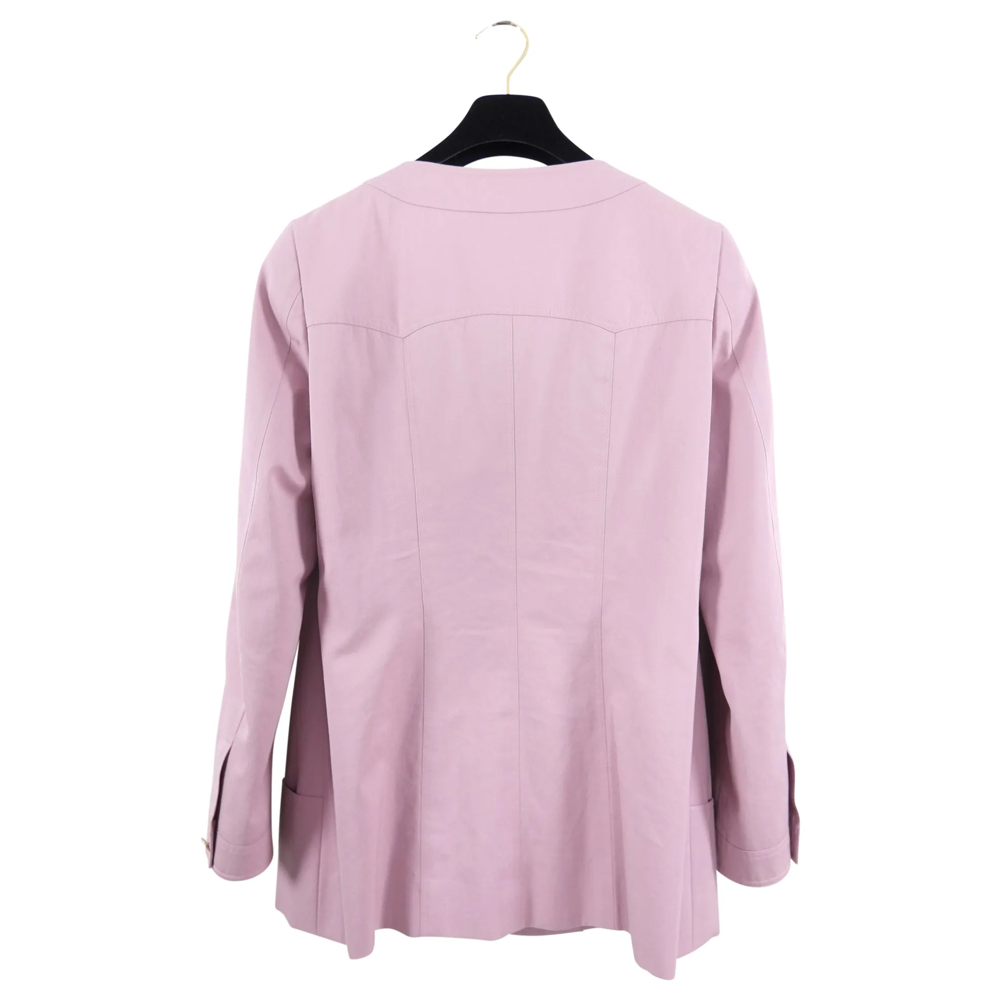 Chanel Vintage 2002 Spring Quartz Pink Cotton Blazer Jacket - FR40 / 8