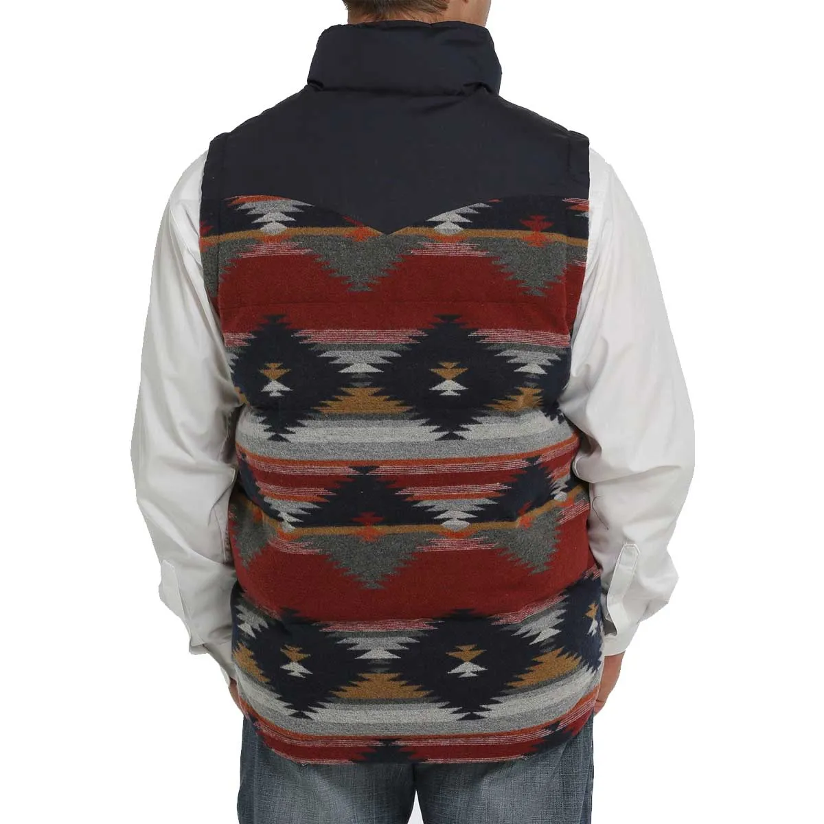 Cinch Men's Aztec Puffer Vest - Blue