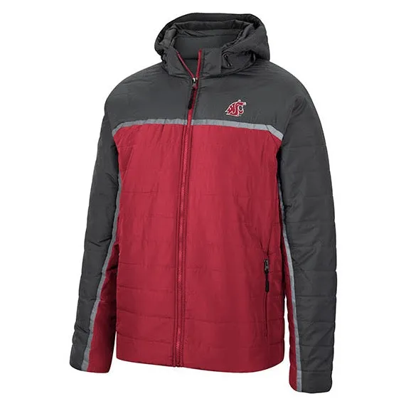 Colosseum Men's Crimson and Gray Puffer Jacket