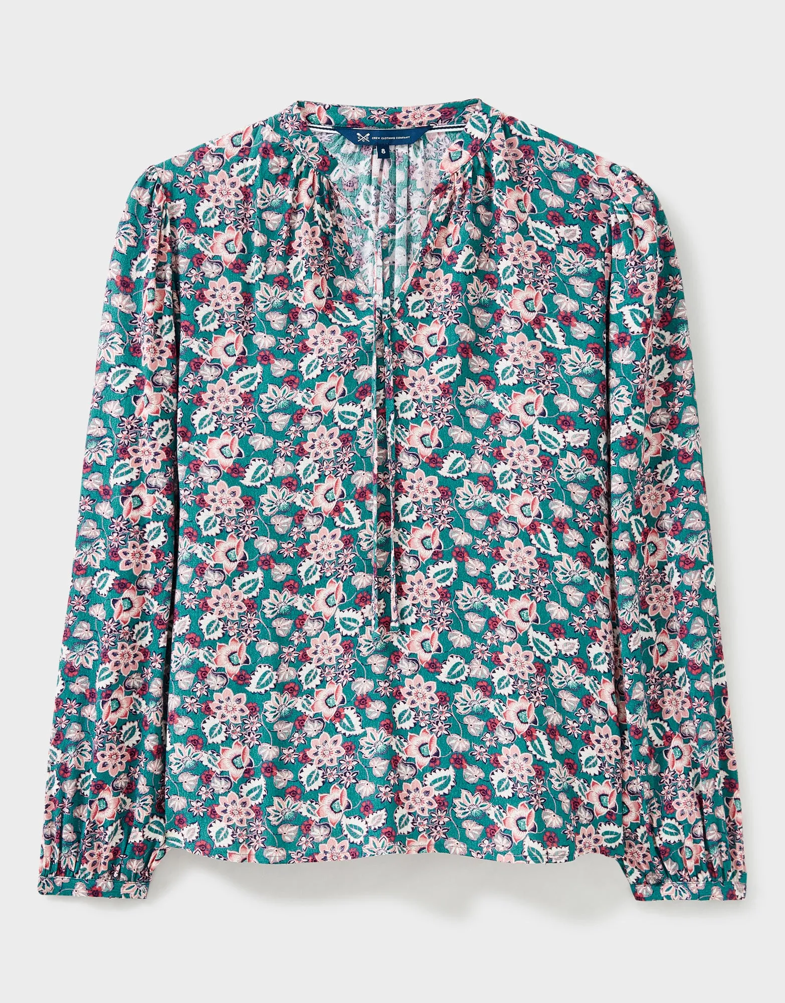 Crew Clothing - Orla Blouse - Teal Print