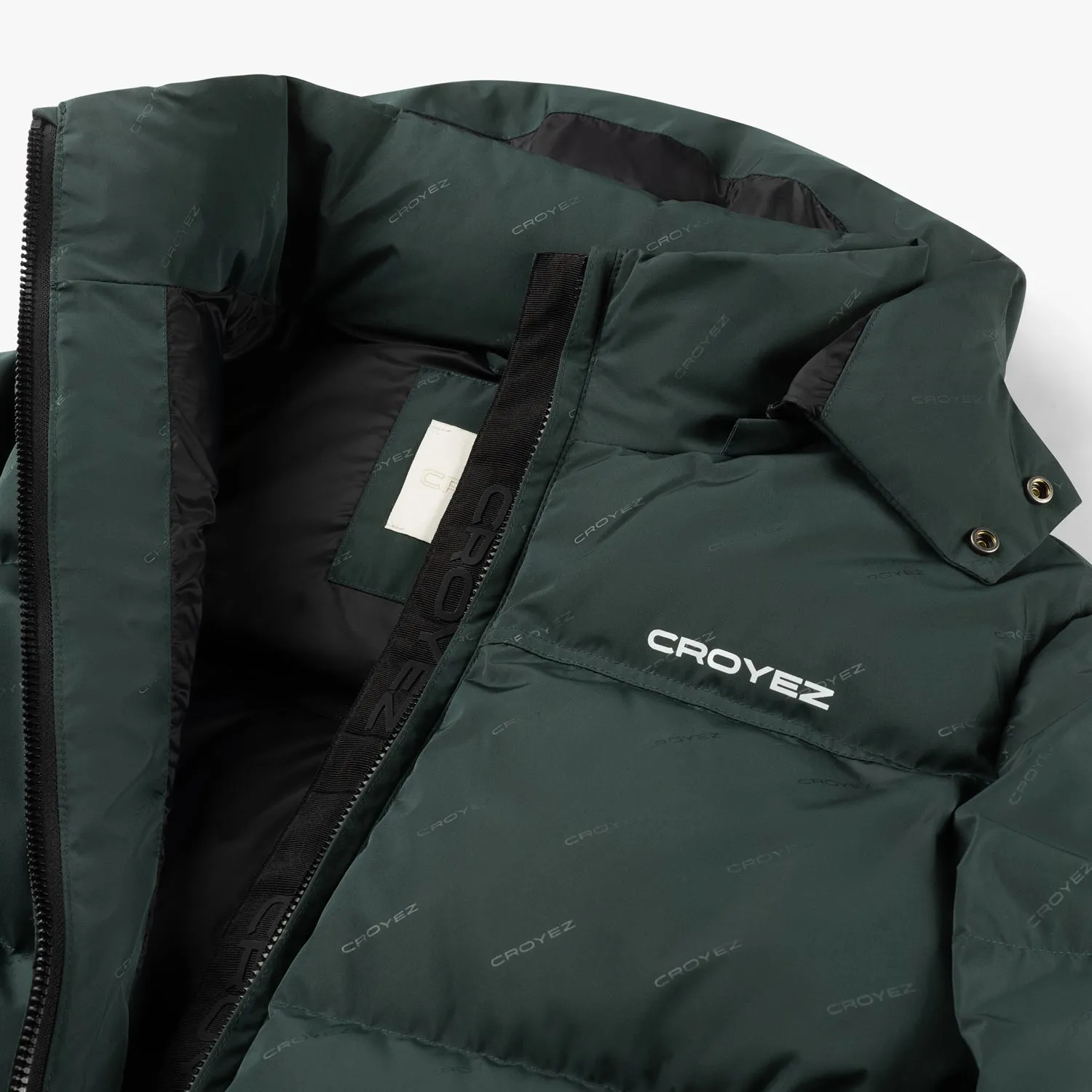 CROYEZ ALLOVER PUFFER JACKET - DARK GREEN