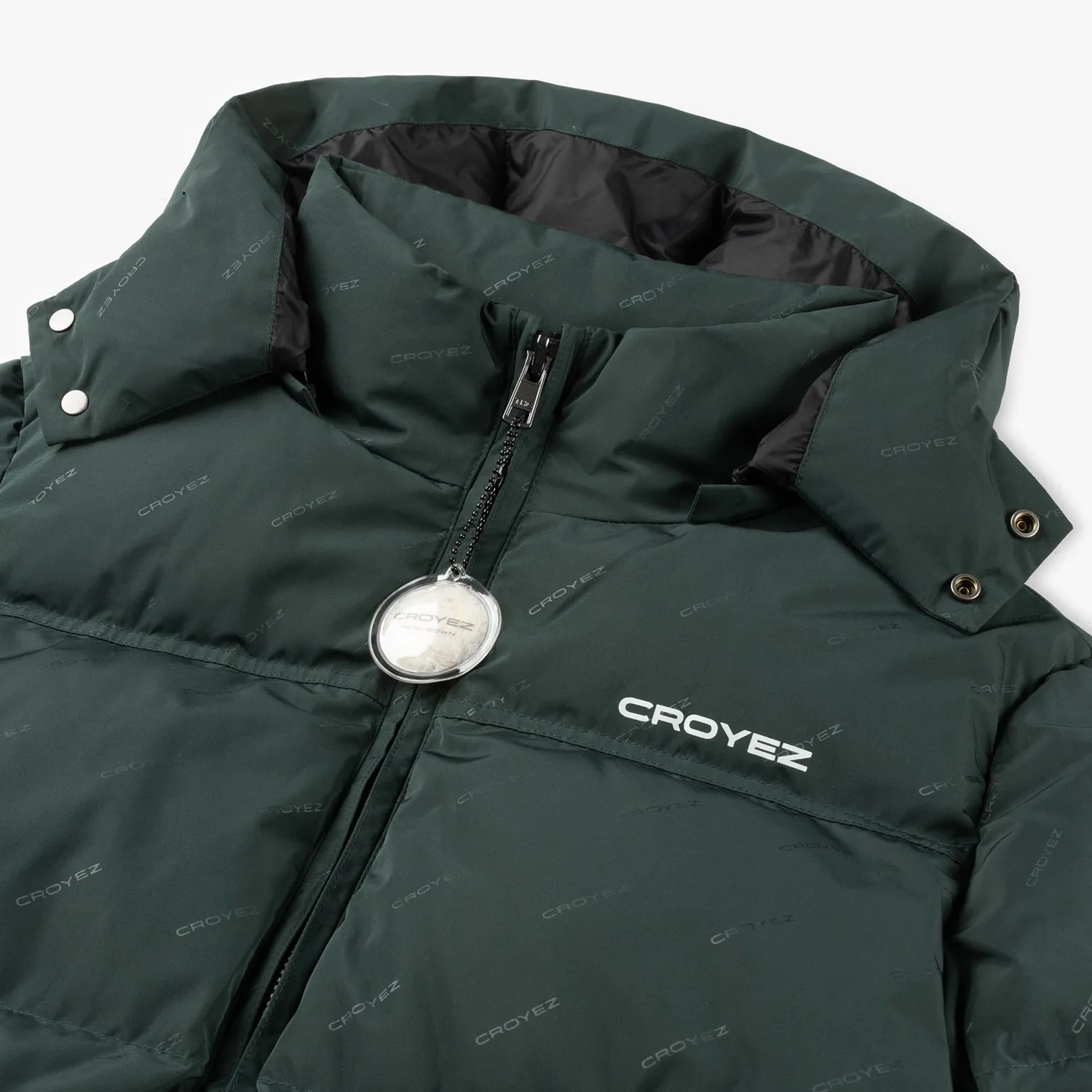 CROYEZ ALLOVER PUFFER JACKET - DARK GREEN