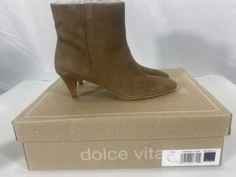 DEE BOOTIES BROWN SUEDE - re:vita