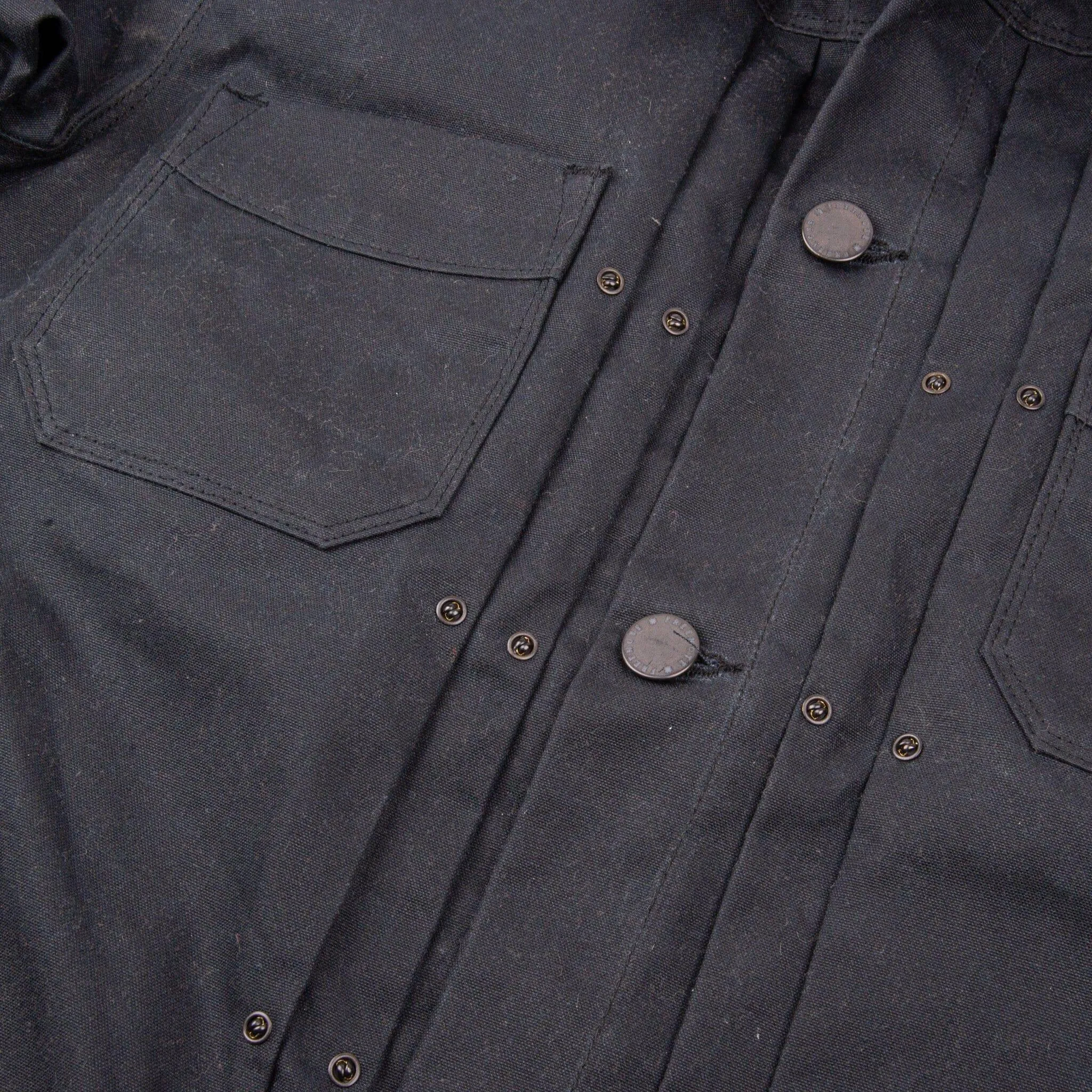 Freenote Cloth - Riders Jacket Waxed Canvas Black