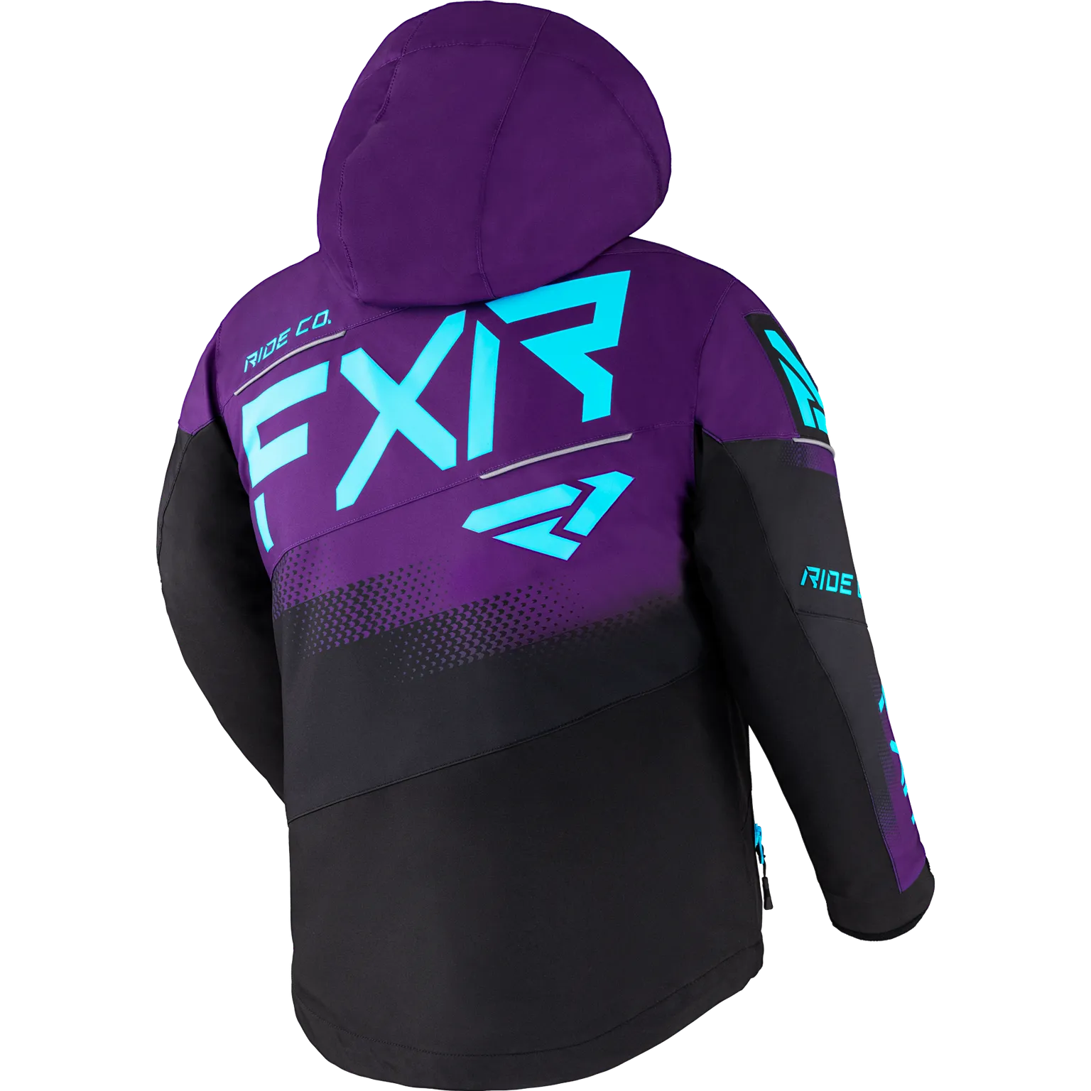 FXR Youth Boost Jacket Black/Purple/Sky Blue