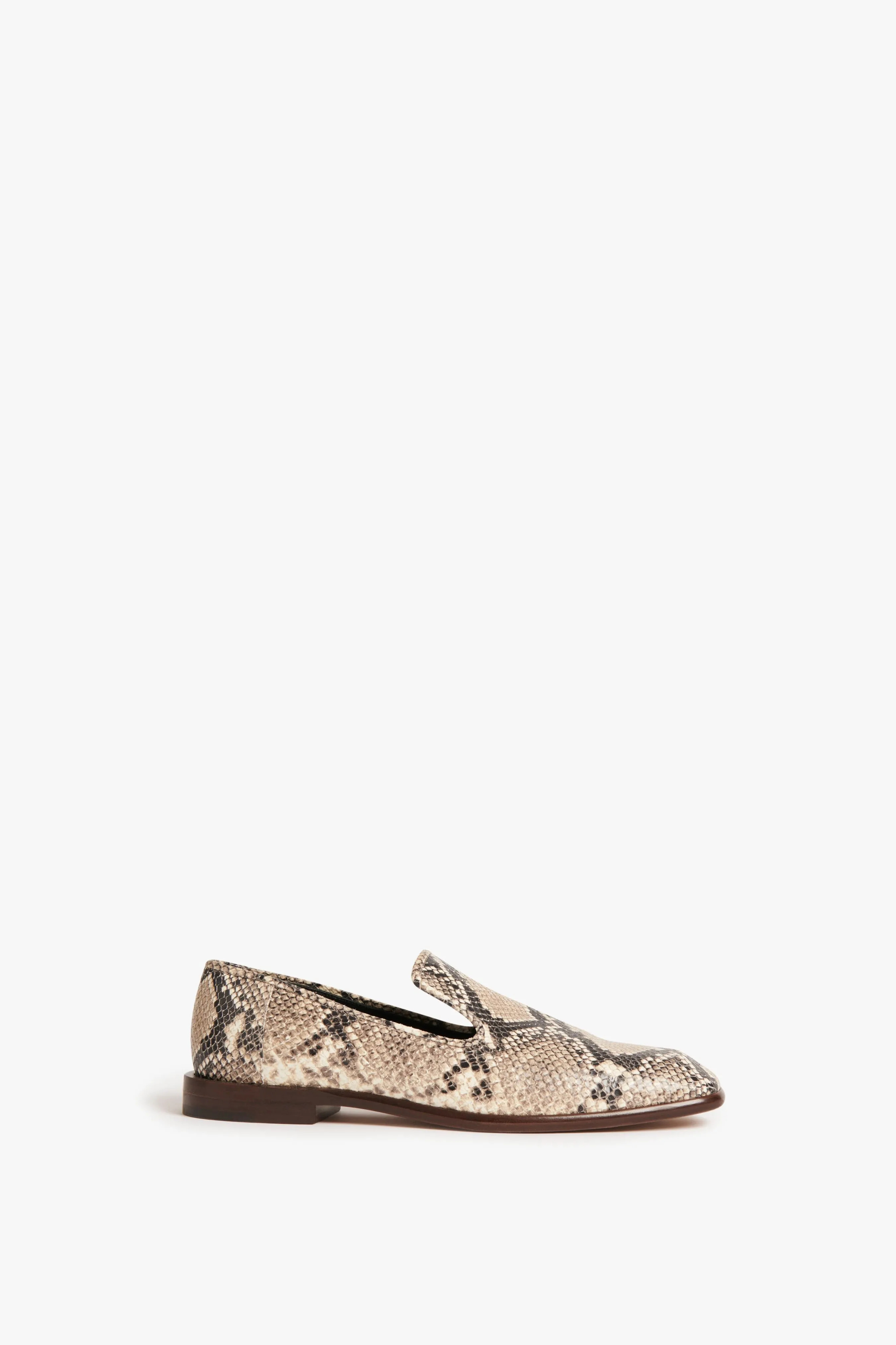 Hanna Loafer in Beige Snake Print