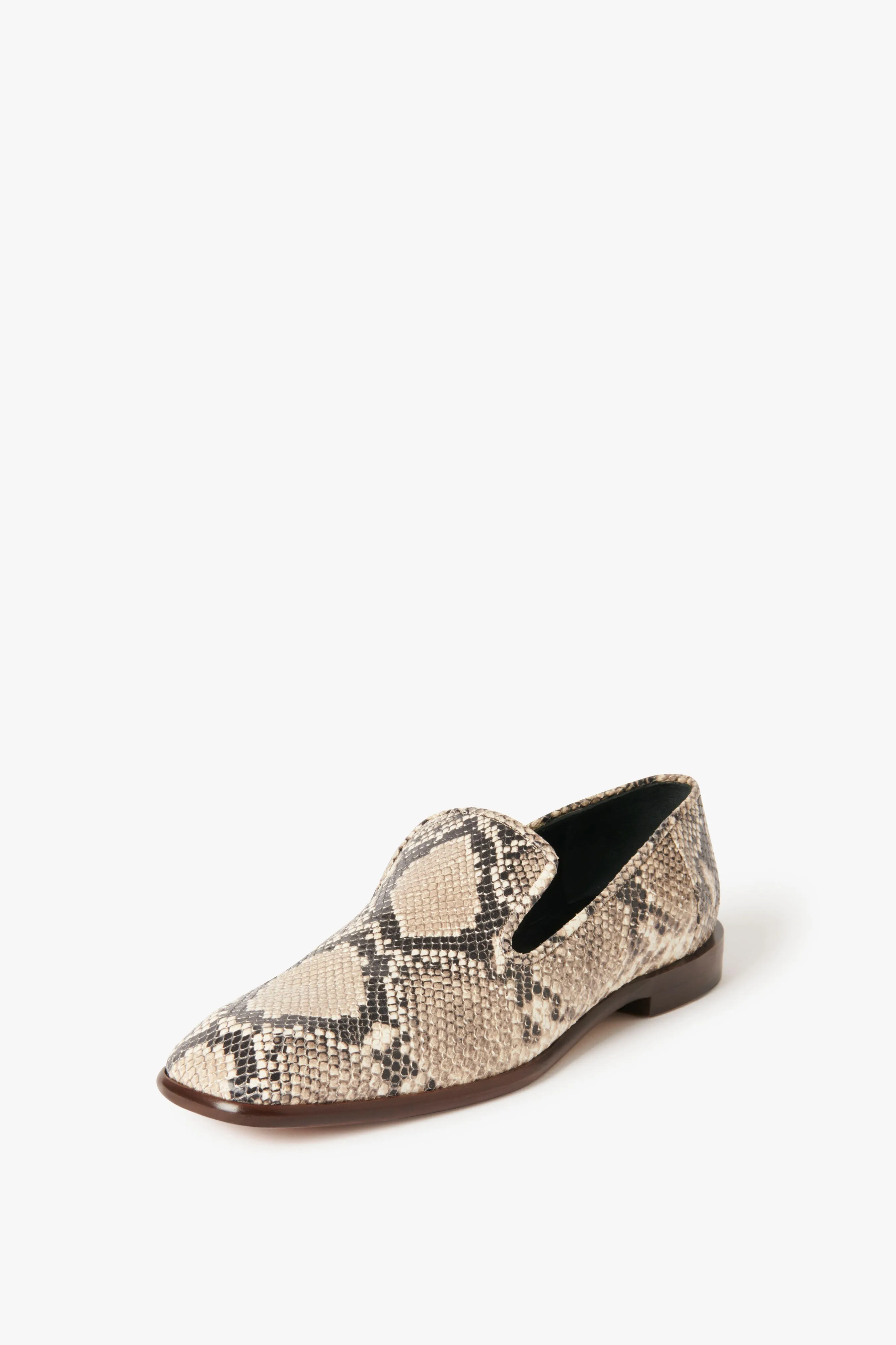 Hanna Loafer in Beige Snake Print