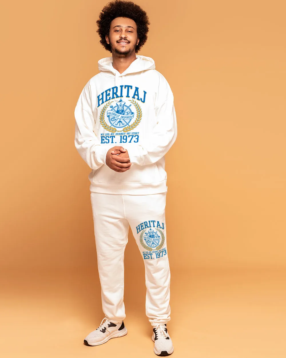 HERITAJ COLLEGIATE EDITION-(Pigment-Dyed)-JOGGERS-IVORY