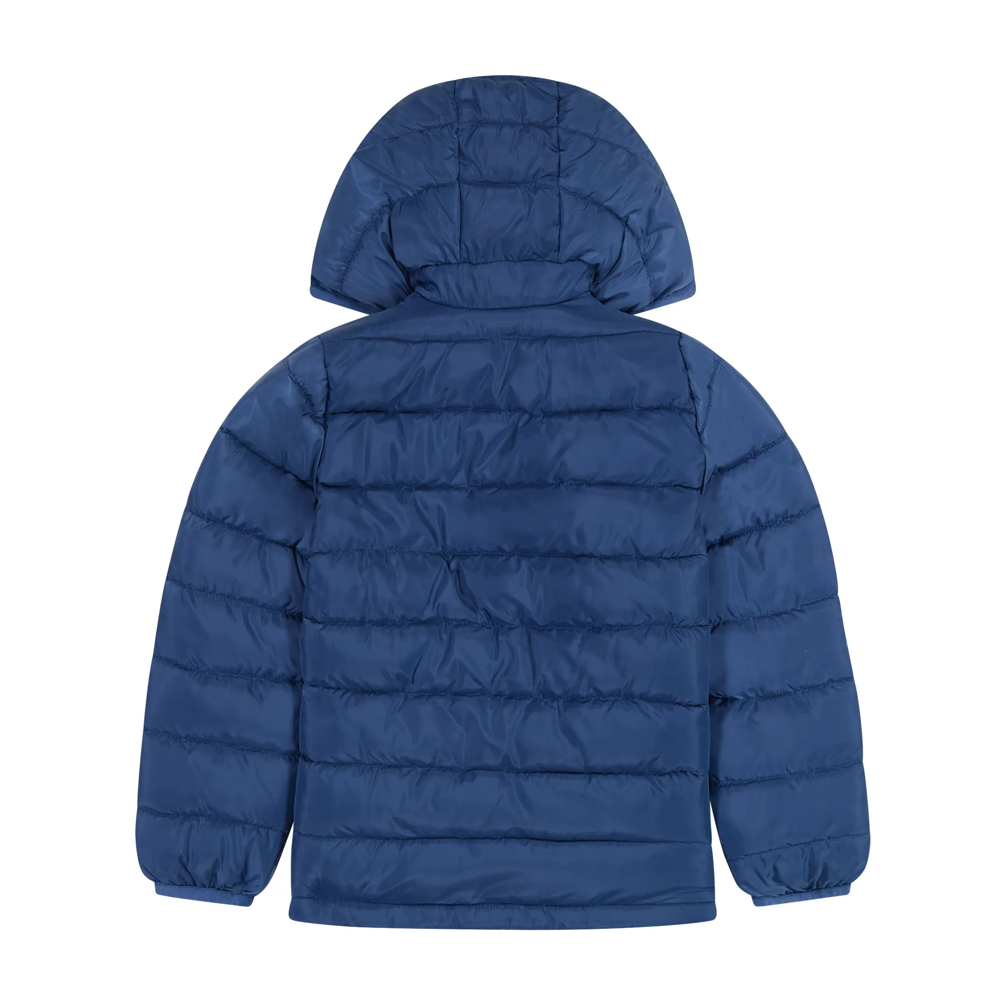 Infant Midnight Blue Dinos Reversible Puffer  | Blue