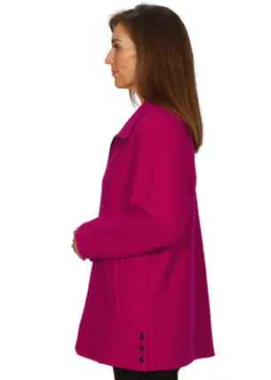 Jillian Boiled Wool Zip Jacket (Cerise or Clover)