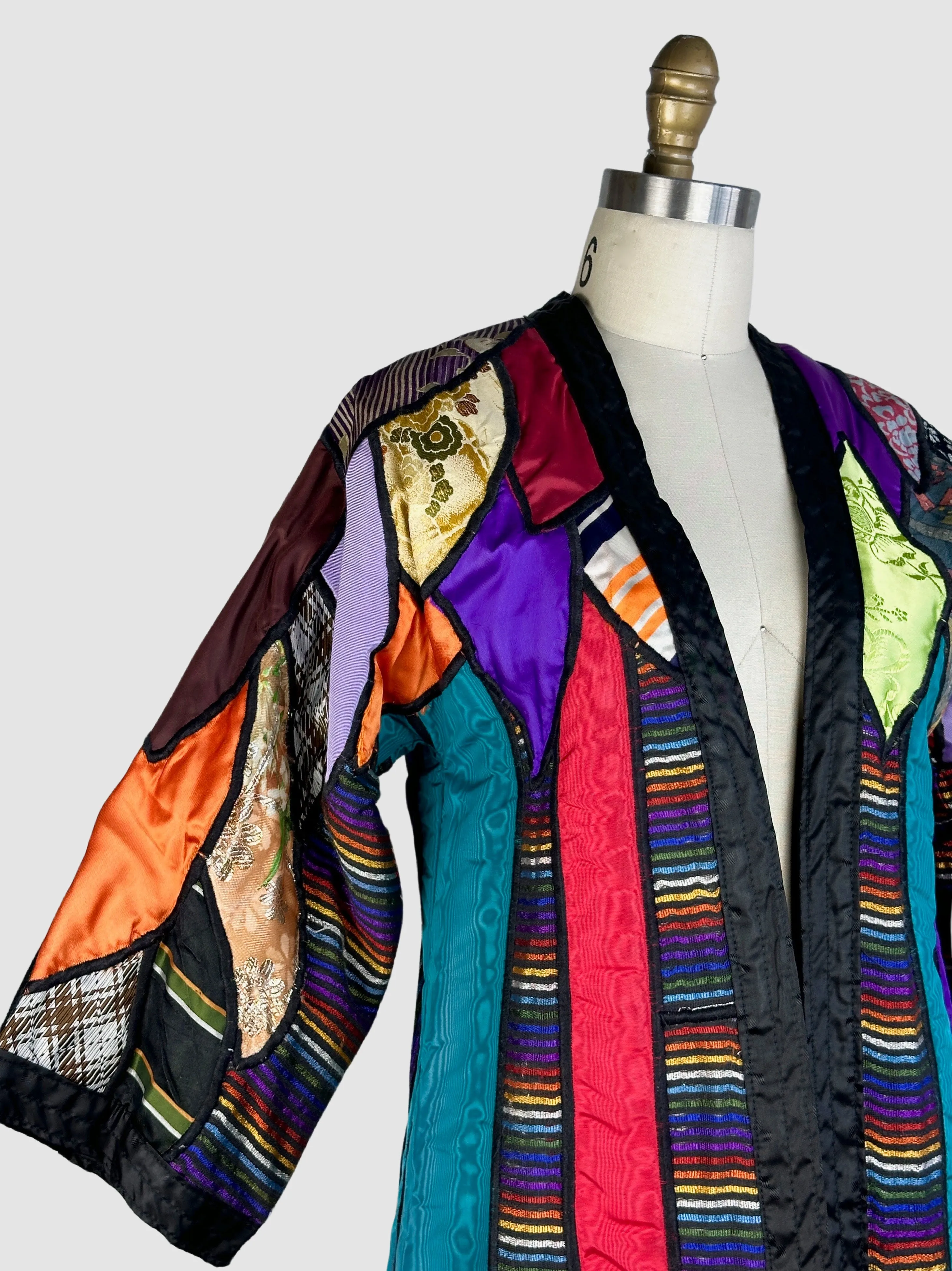 JUDITH ROBERTS La Coleccion 80s Patchwork Coat Small