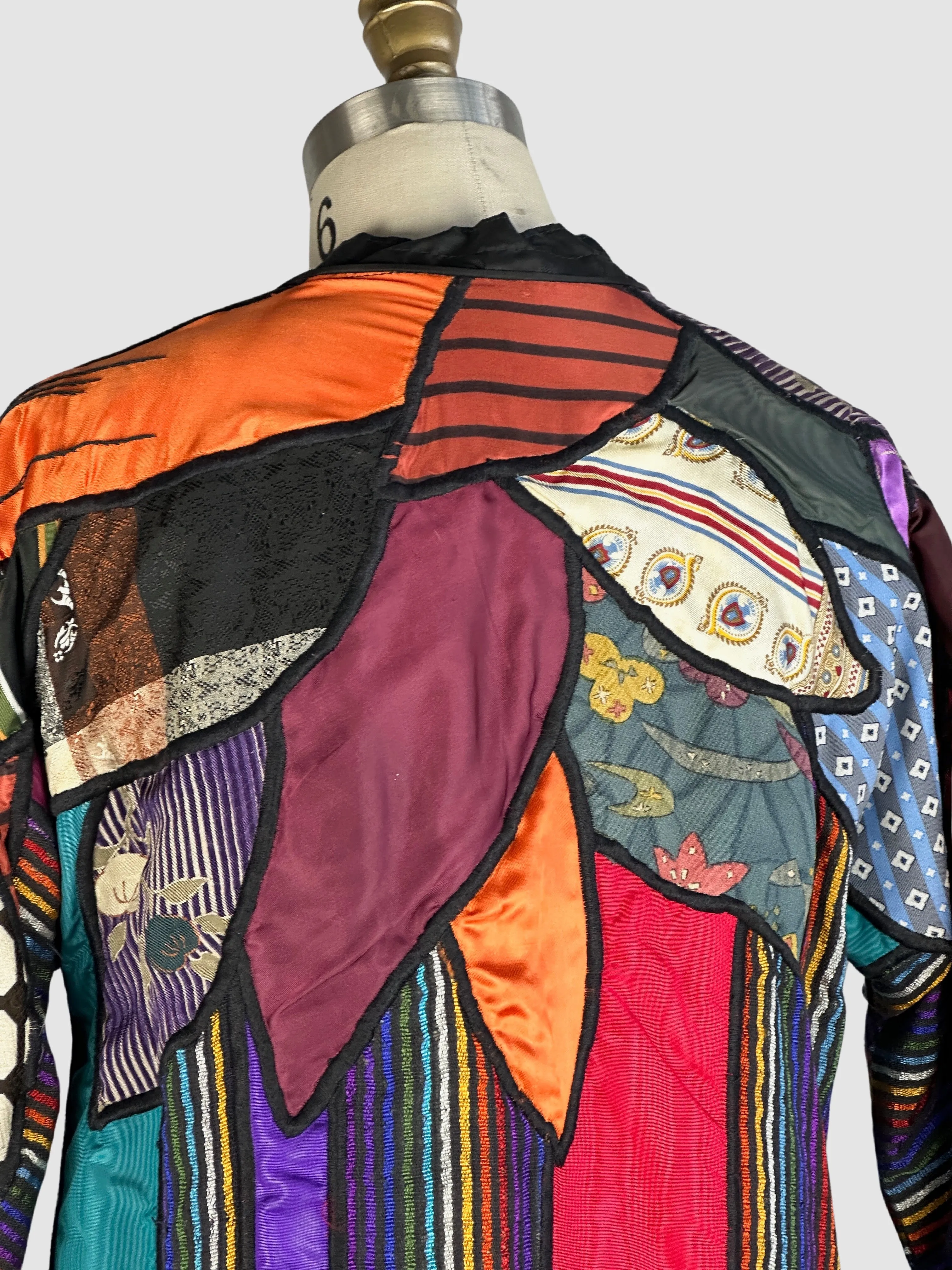 JUDITH ROBERTS La Coleccion 80s Patchwork Coat Small