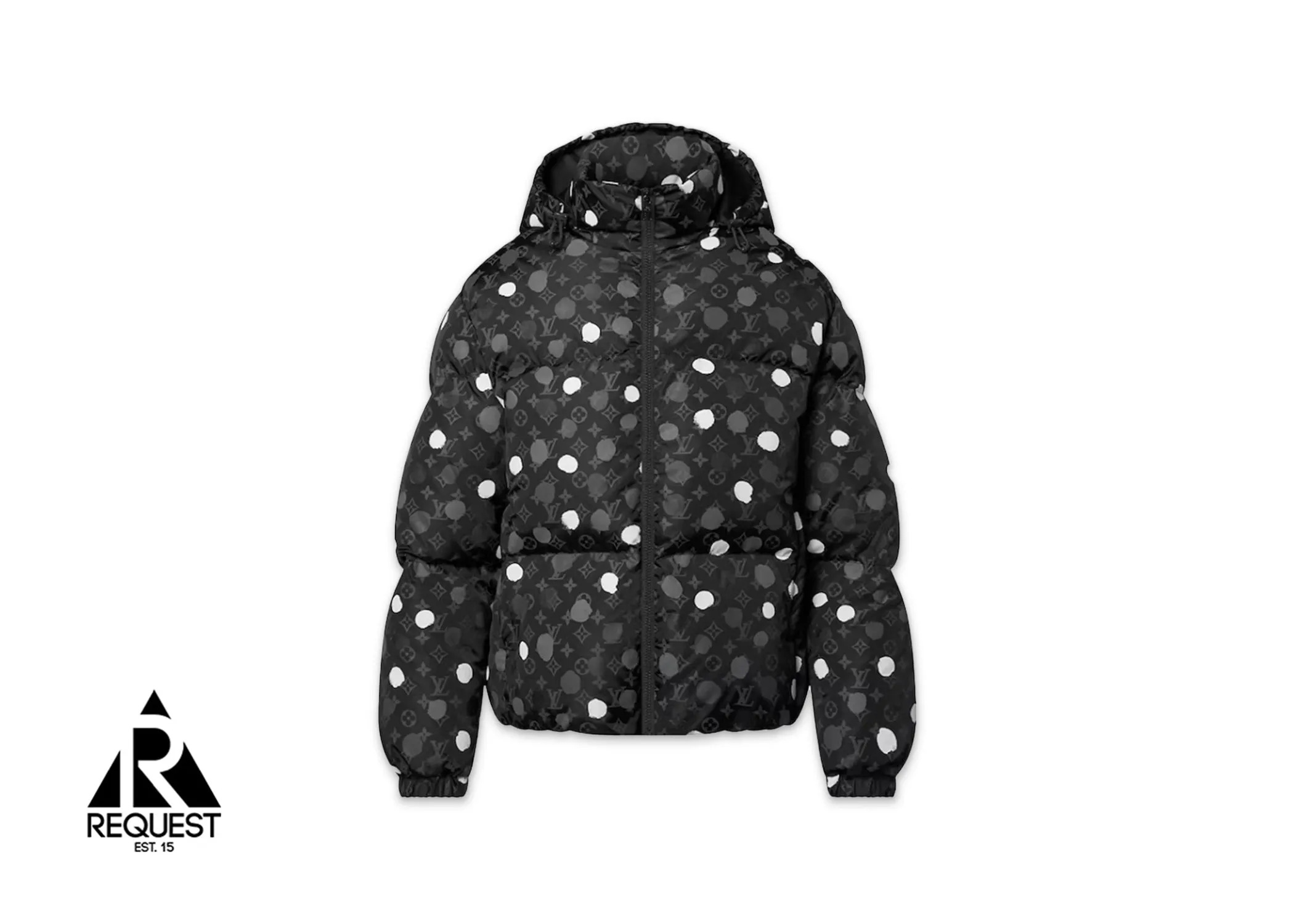 Yayoi Kusama x Louis Vuitton Monogram Painted Dots Puffer Jacket - Black/White