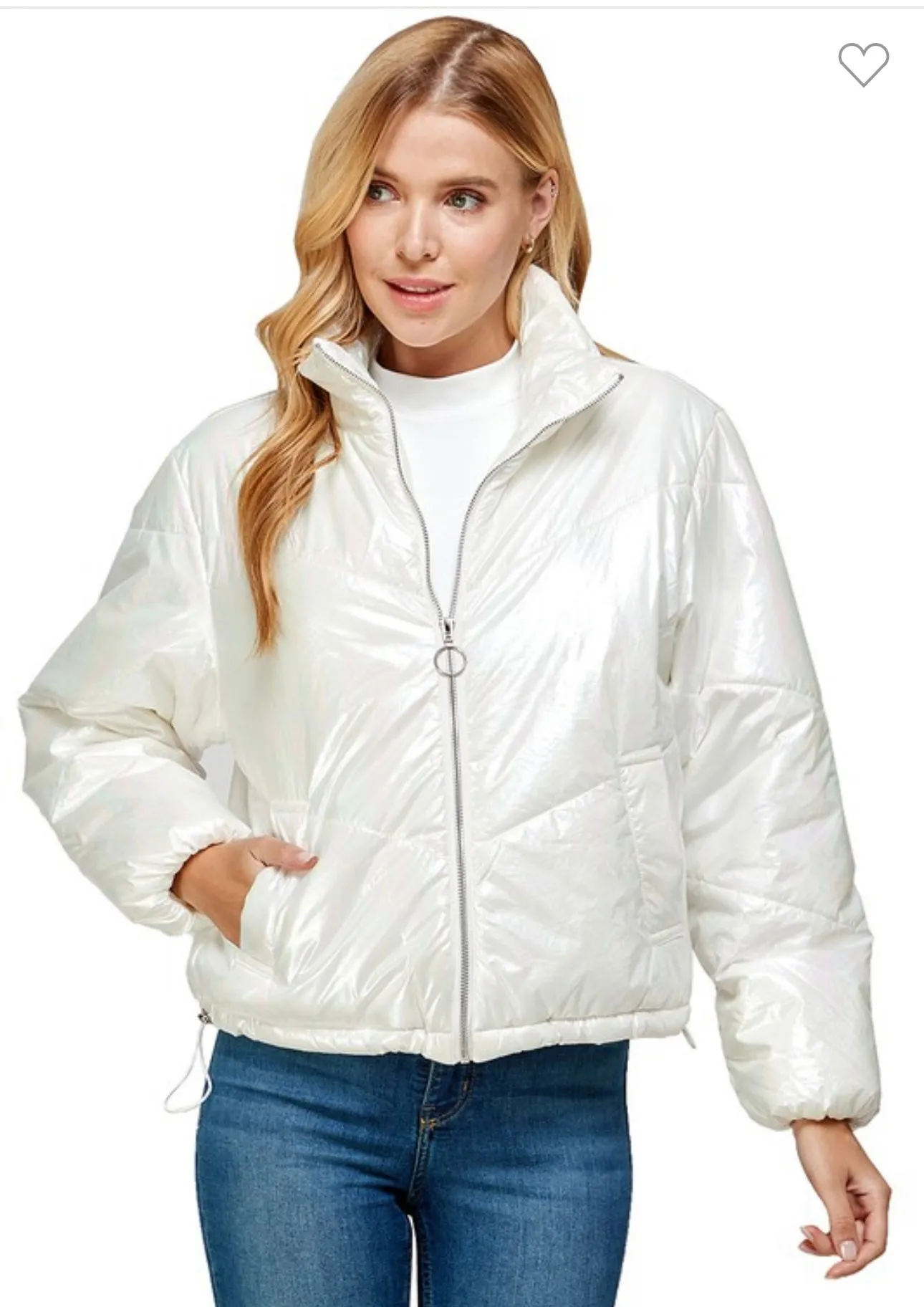 Majestic Metallic Puffer Jacket