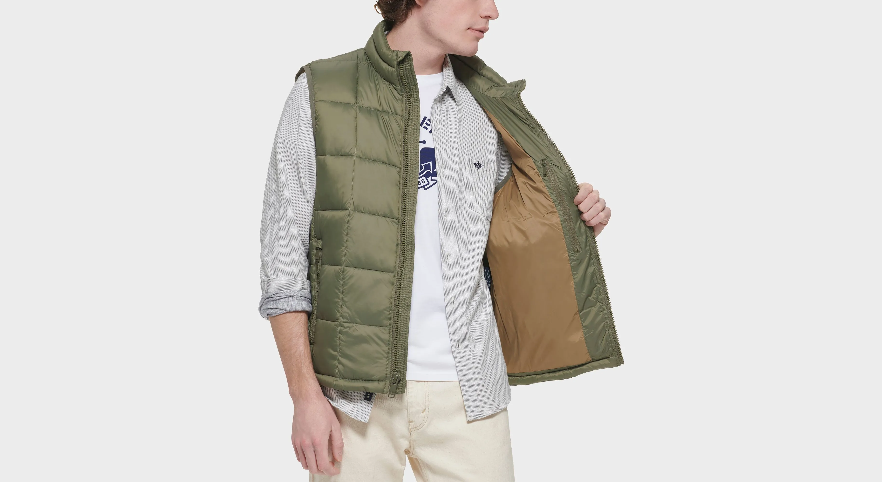 Men's Nylon Lightweight Quilted Vest