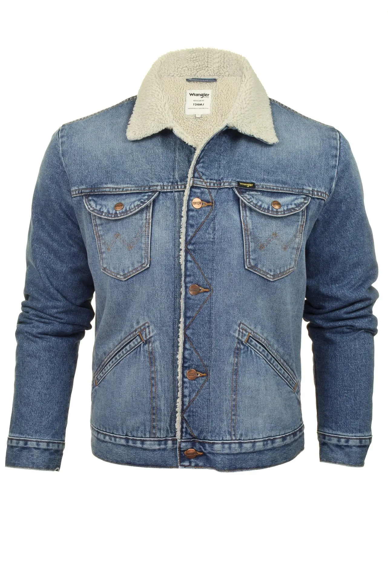 Mens Wrangler Denim 'Sherpa' Jacket