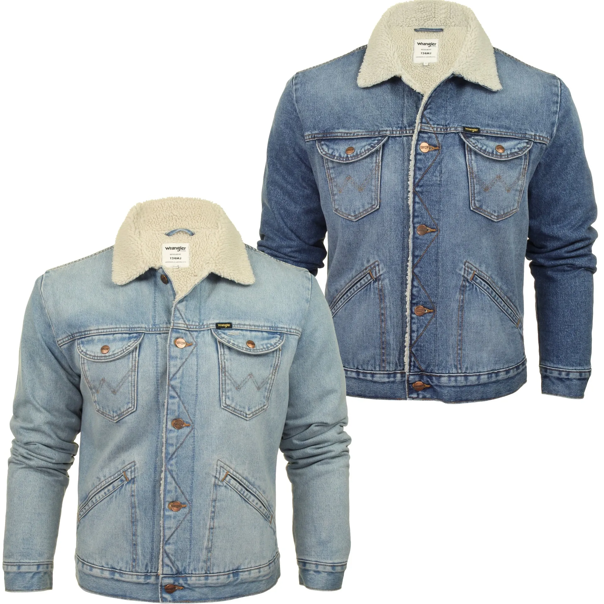 Mens Wrangler Denim 'Sherpa' Jacket