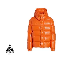 Stylish Orange Moncler Maya Jacket with Optimum Fit & Comfort