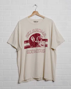 OU Champion Helmet Off White Thrifted Tee