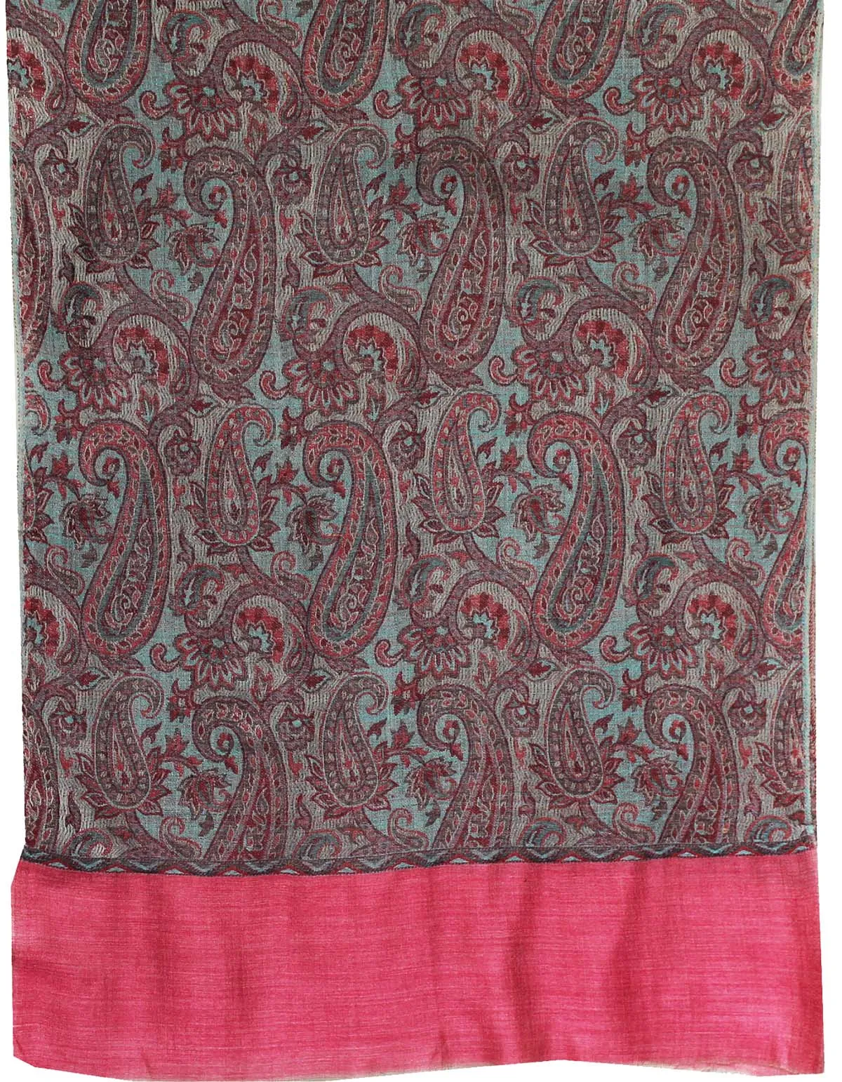 Pure Wool Paisley Shawl Scarves Womens Gift Indian Clothing (80 x 28 inches)