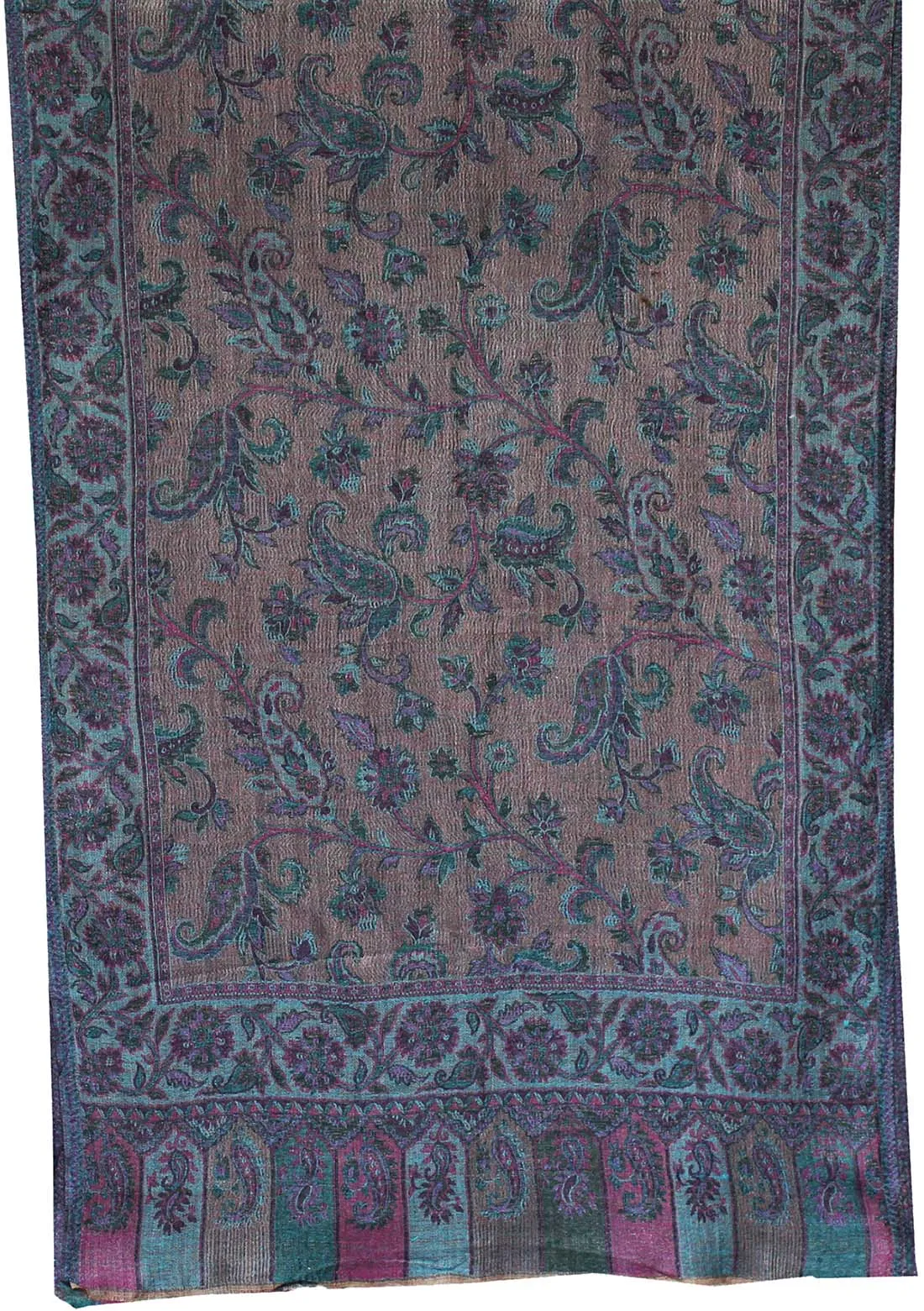 Pure Wool Paisley Shawl Scarves Womens Gift Indian Clothing (80 x 28 inches)