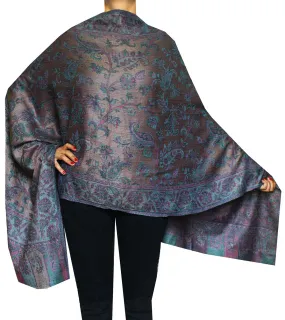 Pure Wool Paisley Shawl Scarves Womens Gift Indian Clothing (80 x 28 inches)