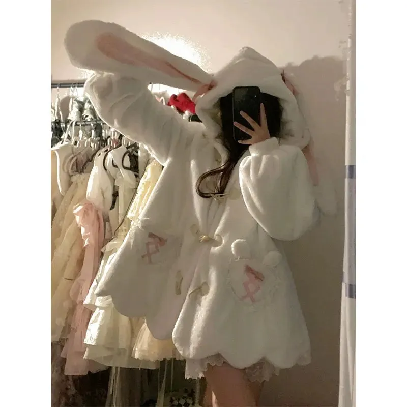 Rabbit Bunny Ears Plush Coat