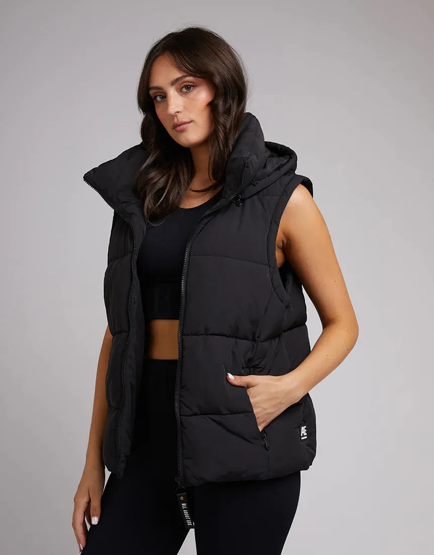 Remi Luxe Puffer Vest Black