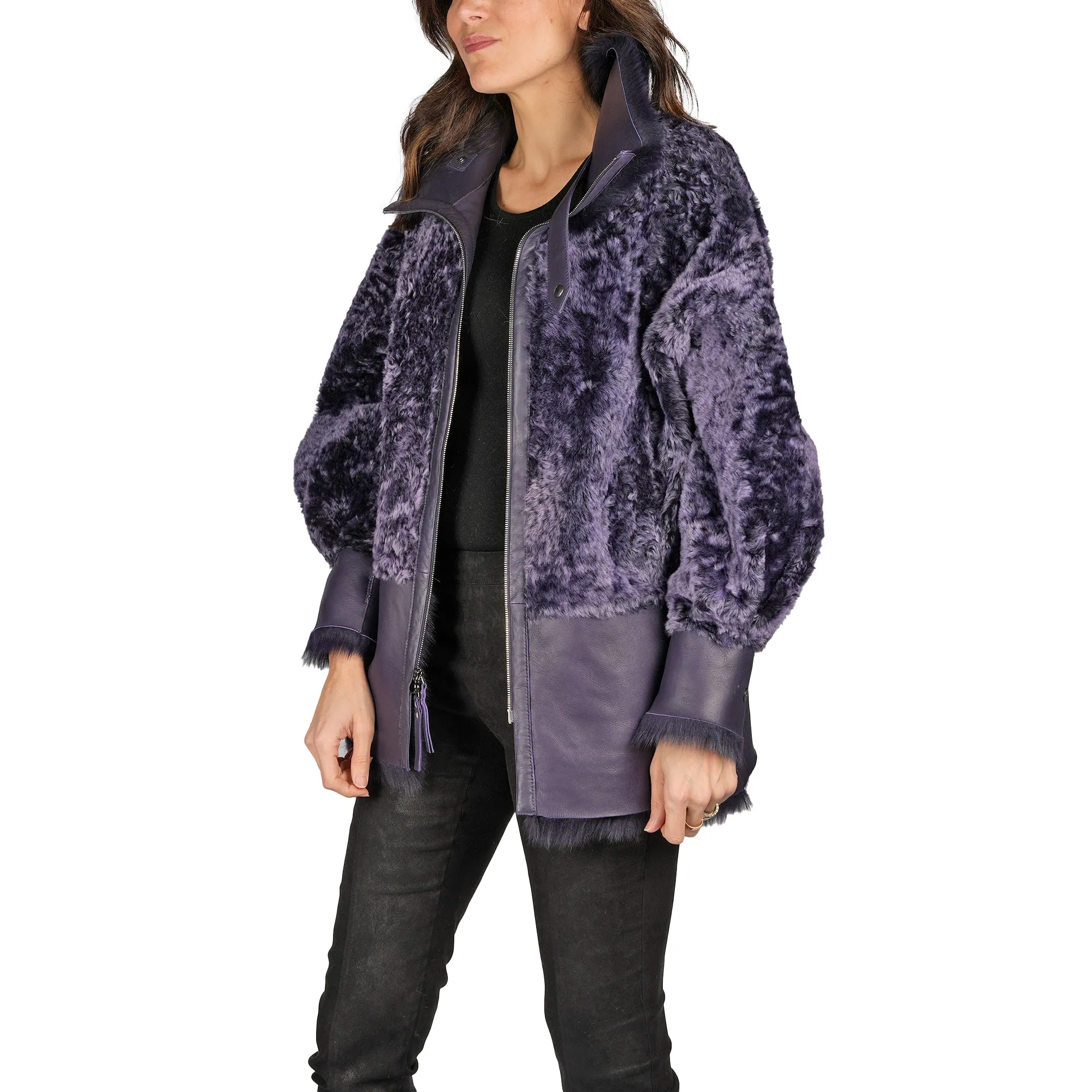 Reversible Shearling Jacket Pacaja Purple