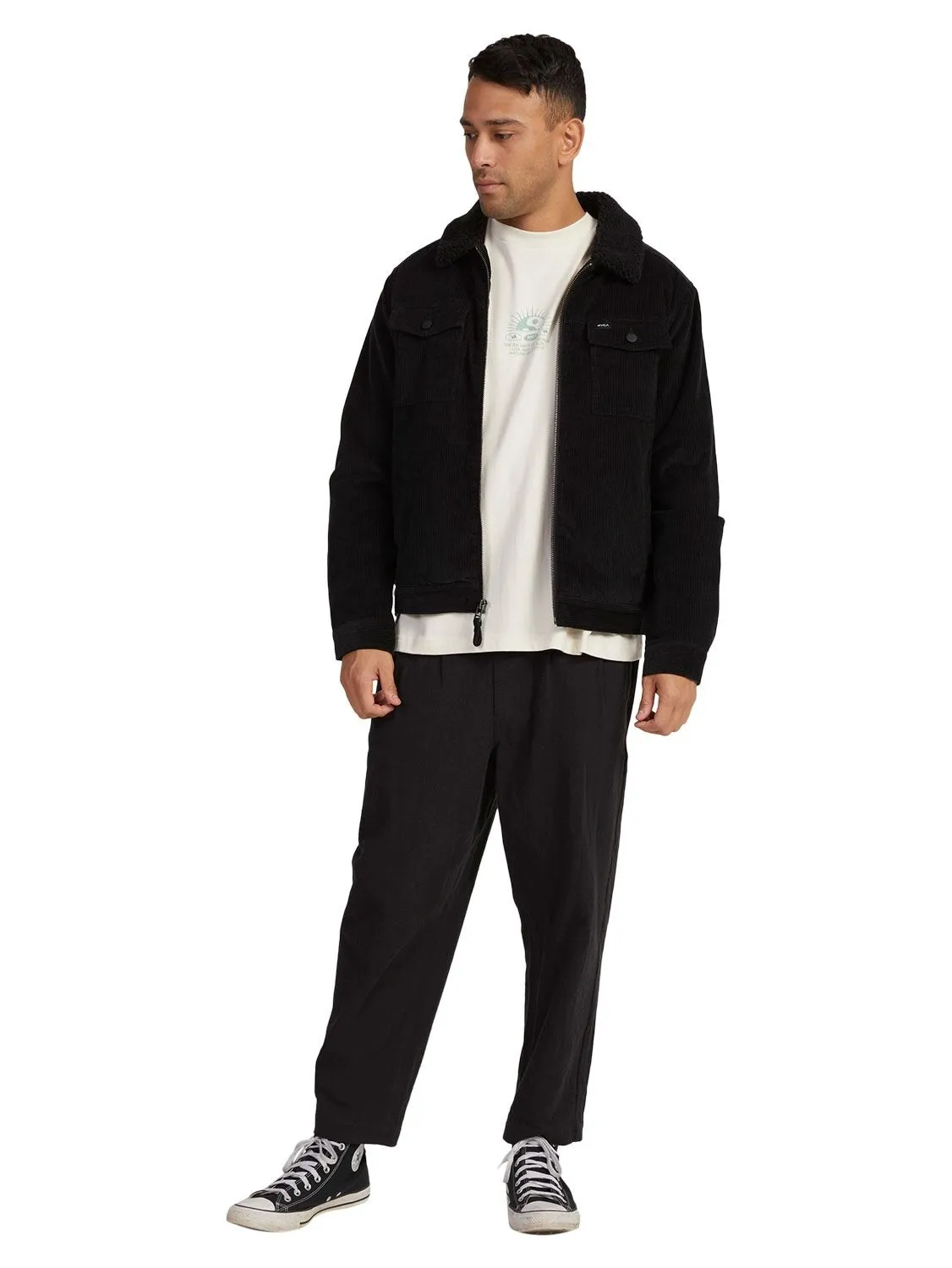 RVCA Men's Easy Trucker Sherpa Jacket