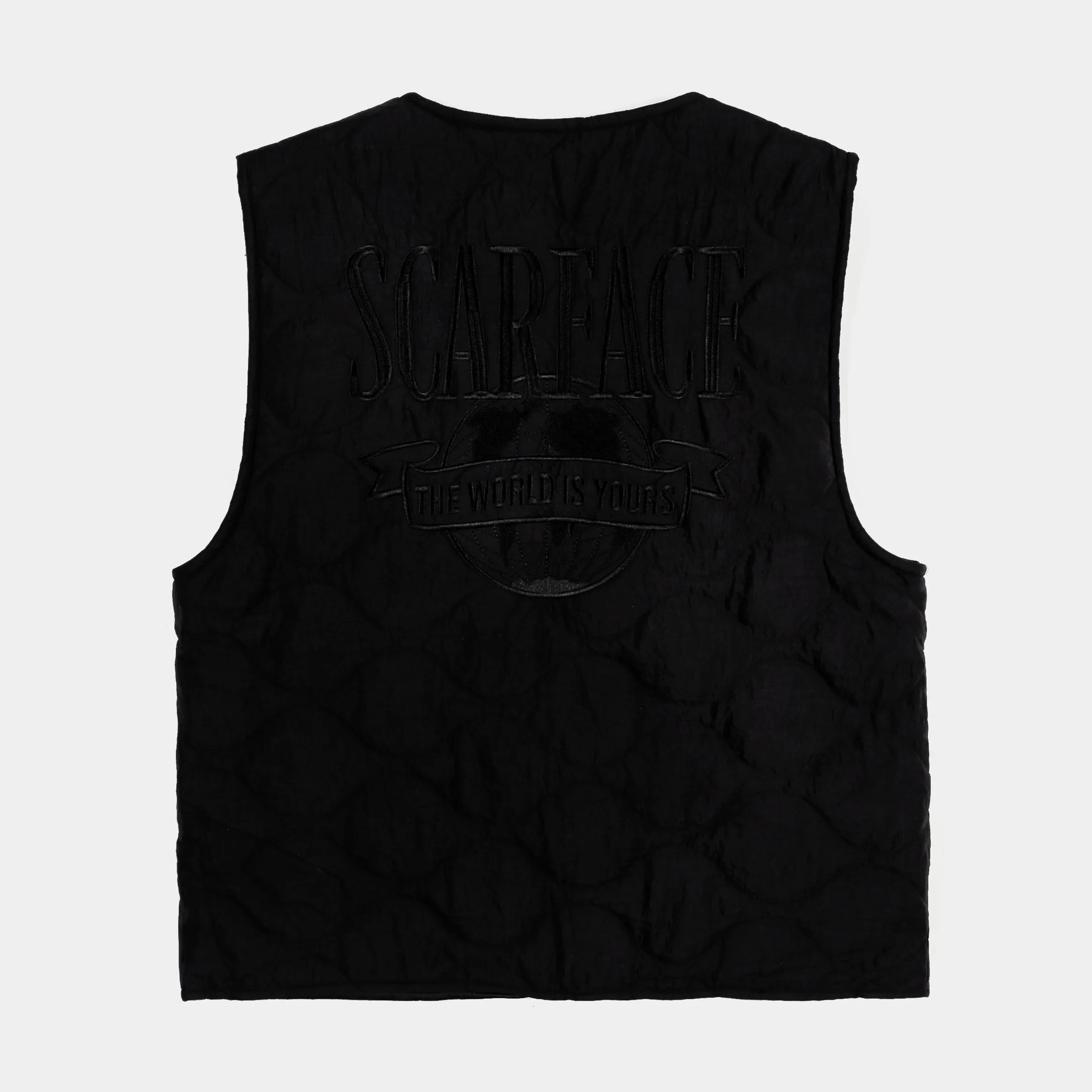 SP x Scarface Puffer Mens Vest (Black)